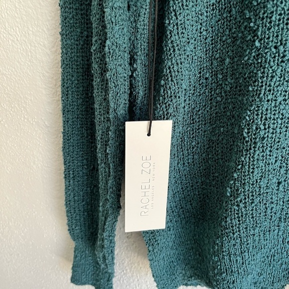 Rachel Zoe Woman Green V-Neck  Oversized Sweater, Size M - Picture 15 of 16